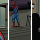 Spider-Man walking away from a difficult situation.